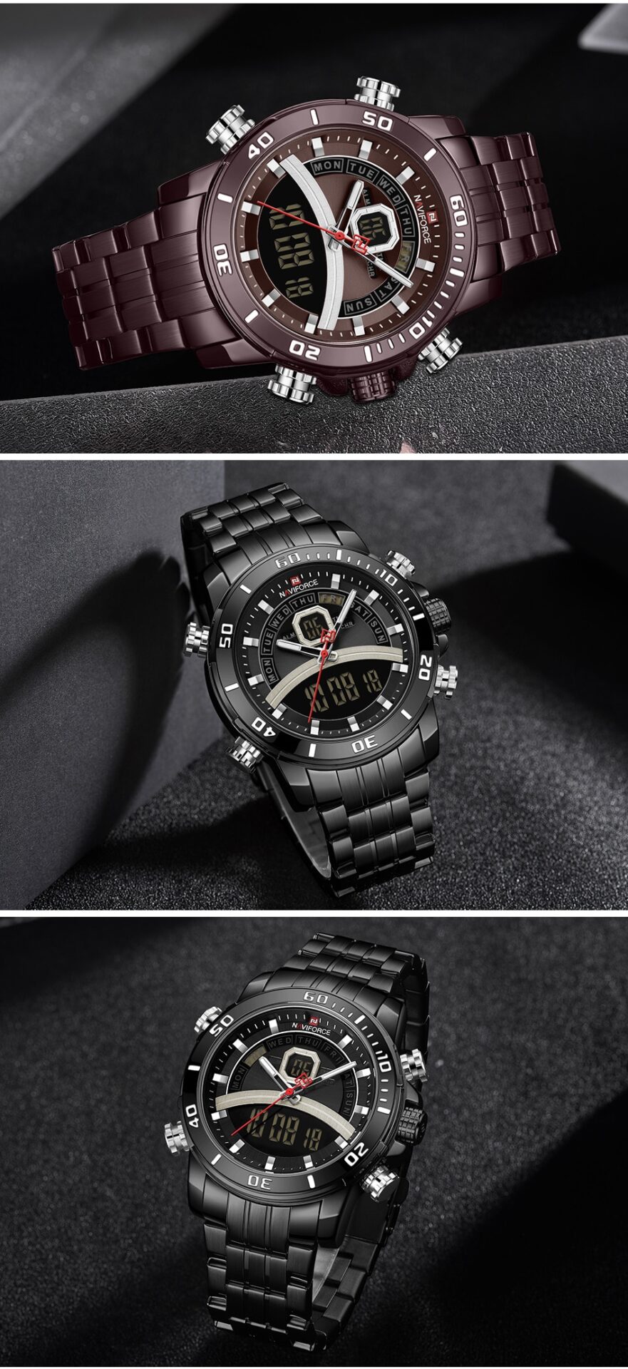 Men's Stainless Steel Tactical Watches