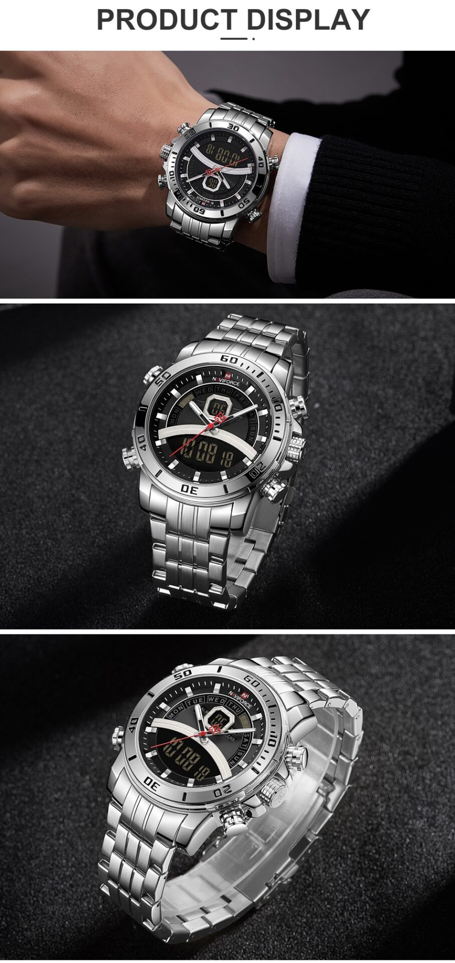 Men's Stainless Steel Tactical Watches