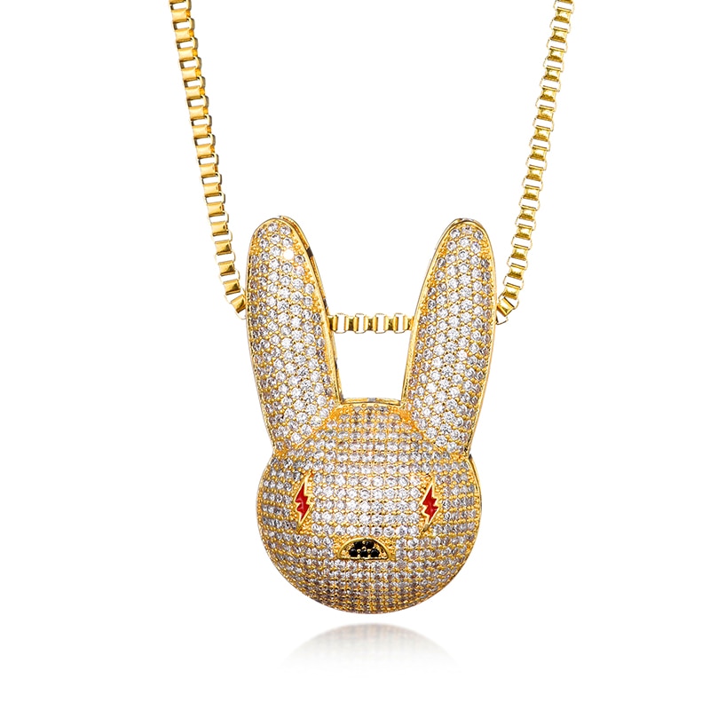 Women's Crystal Bunny Pendant Necklace