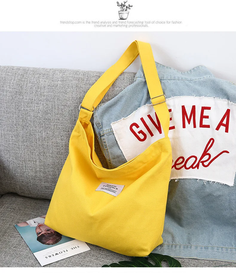 Retro Style Canvas Shopping Bag