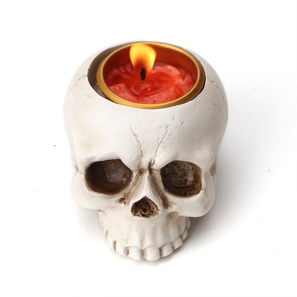 Small Skull Head Candle Holder