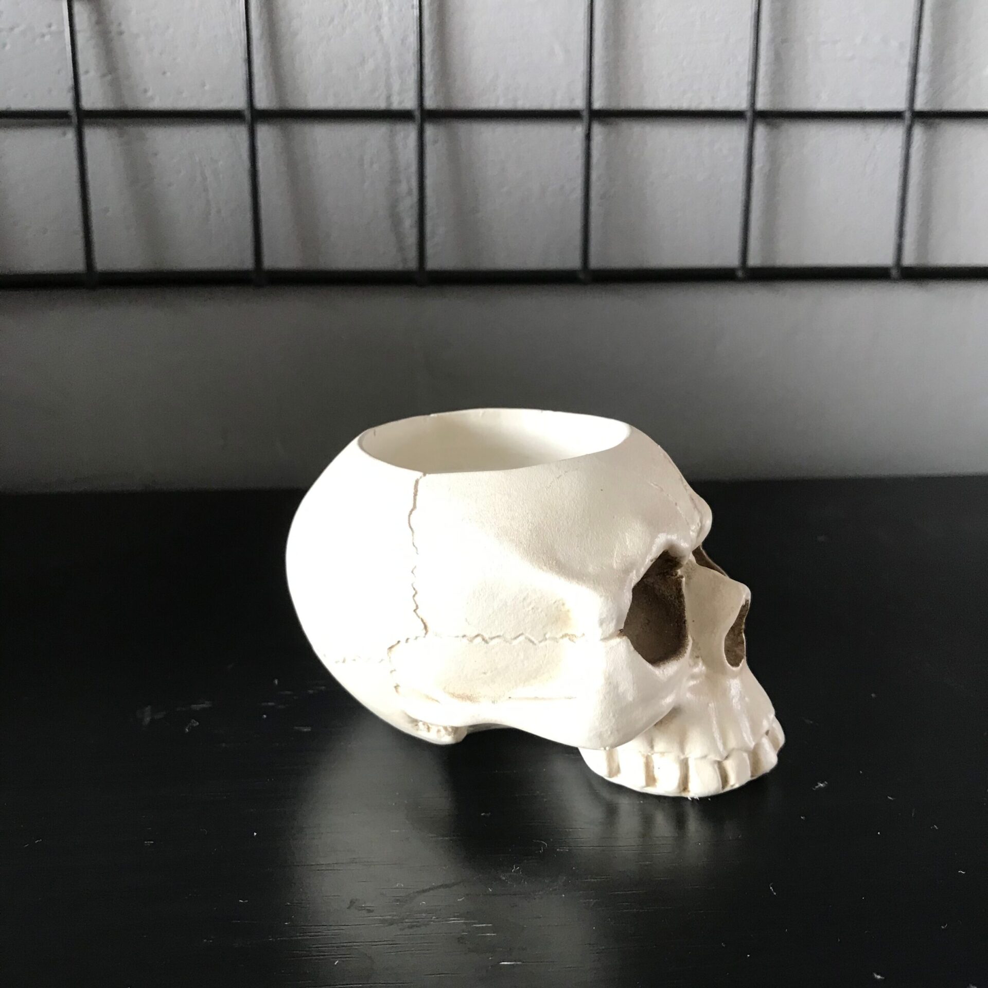 Small Skull Head Candle Holder