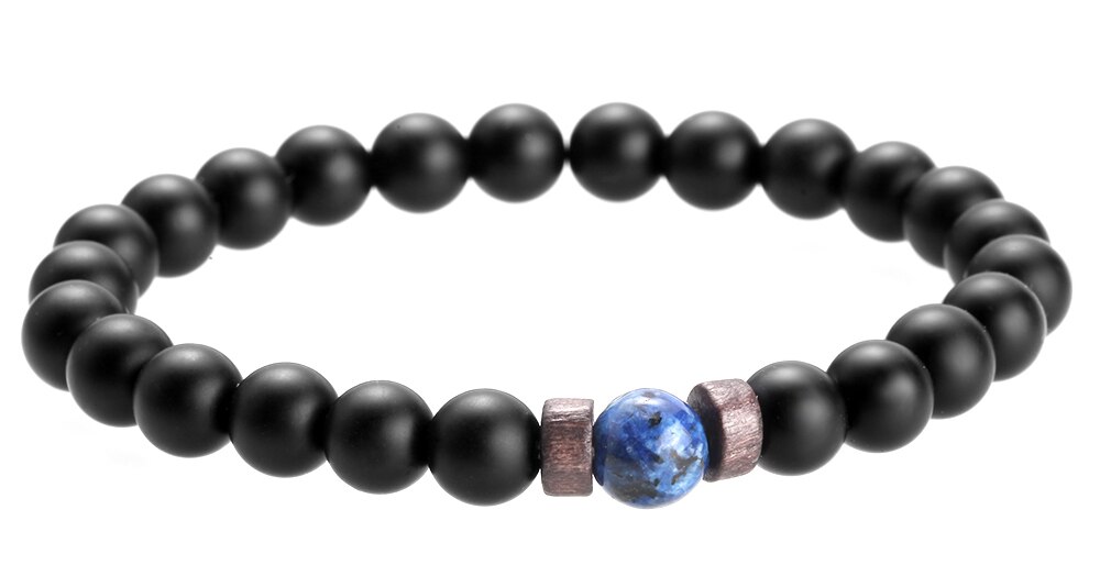 Men's Natural Moonstone Beaded Bracelet