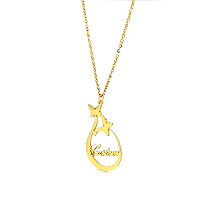 Women's Personalized Butterfly Necklace