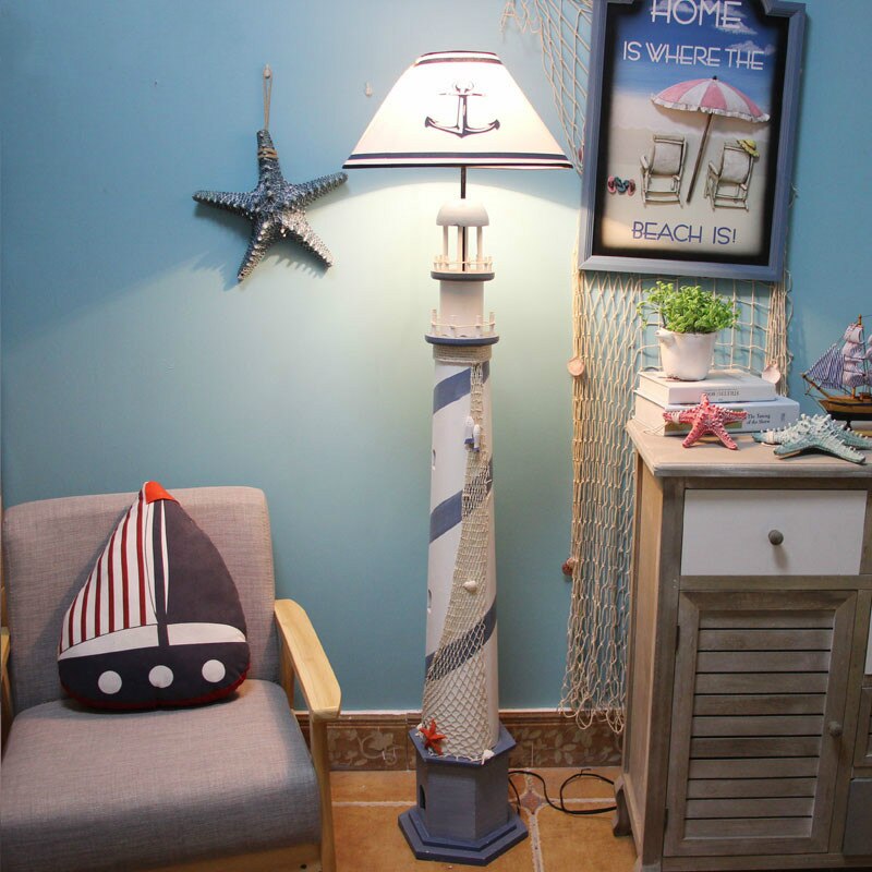 Retro Ocean Themed Floor Lamp