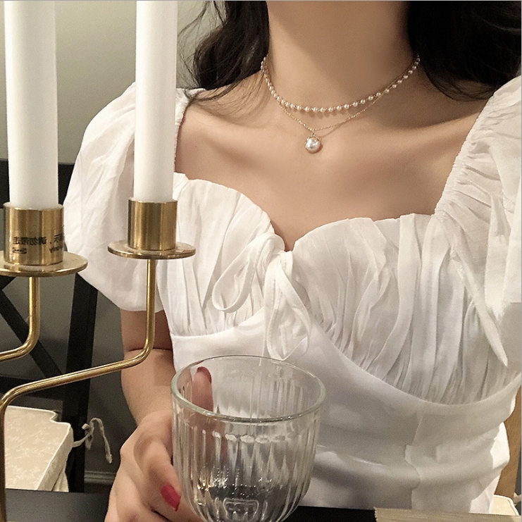 Women's Simulation Pearl Choker Necklace